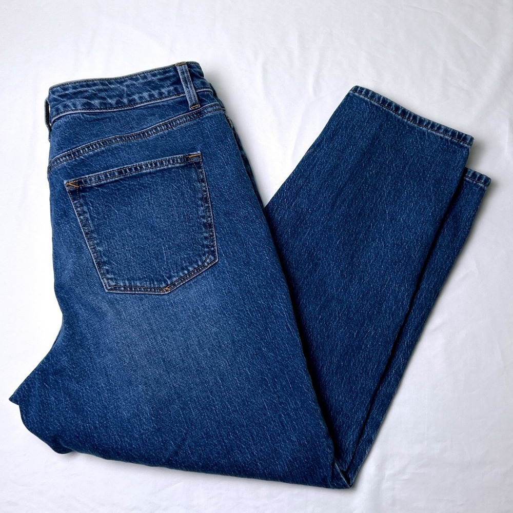 Talbots Womens Everyday Relaxed Straight Leg Jeans Size 12P Blue Bristol Wash